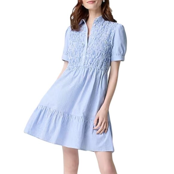J. Crew Factory Dresses & Skirts - J. Crew Striped smocked shirt-dress Size Small